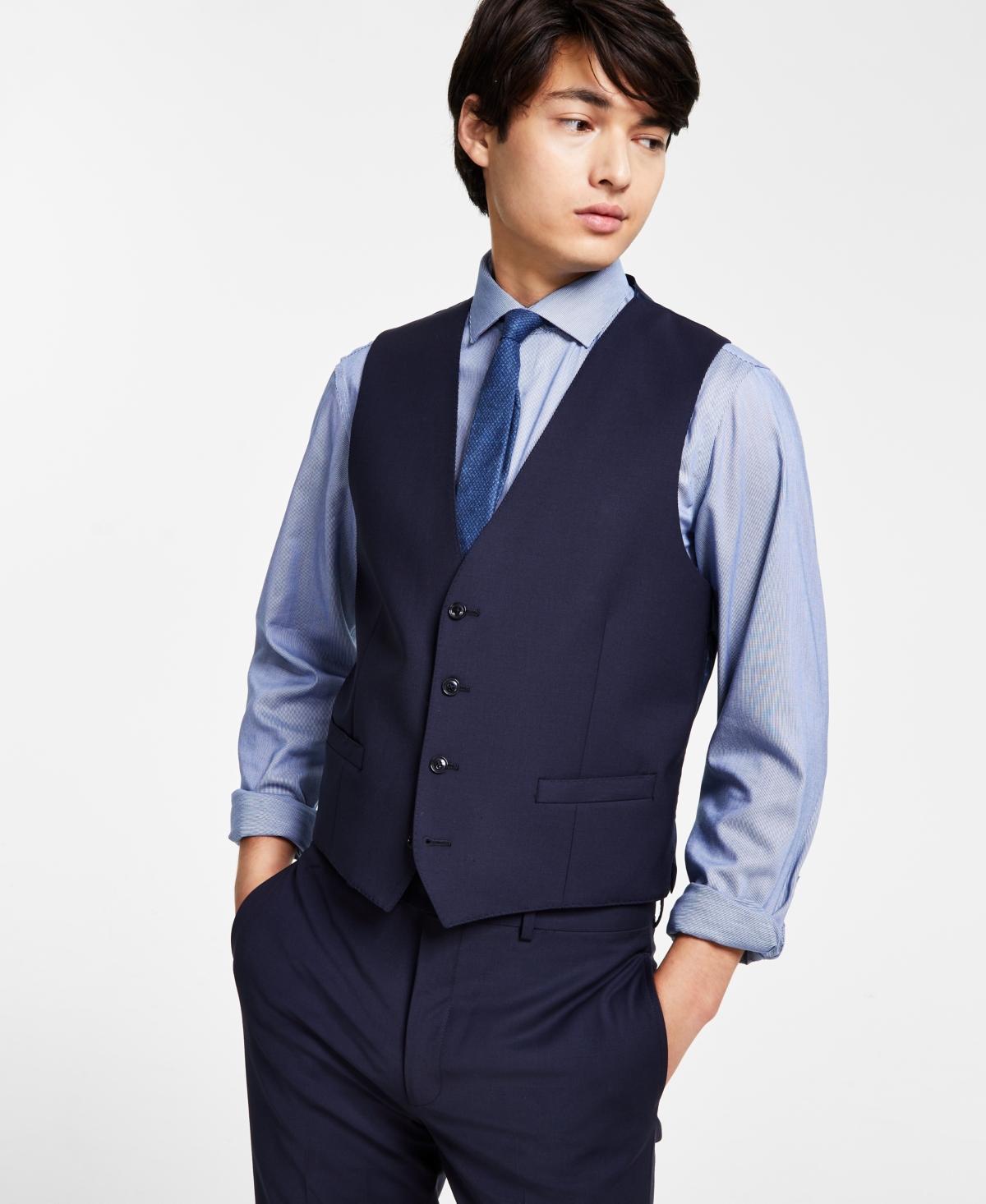 Calvin Klein Mens Slim-Fit Wool Infinite Stretch Suit Vest Product Image