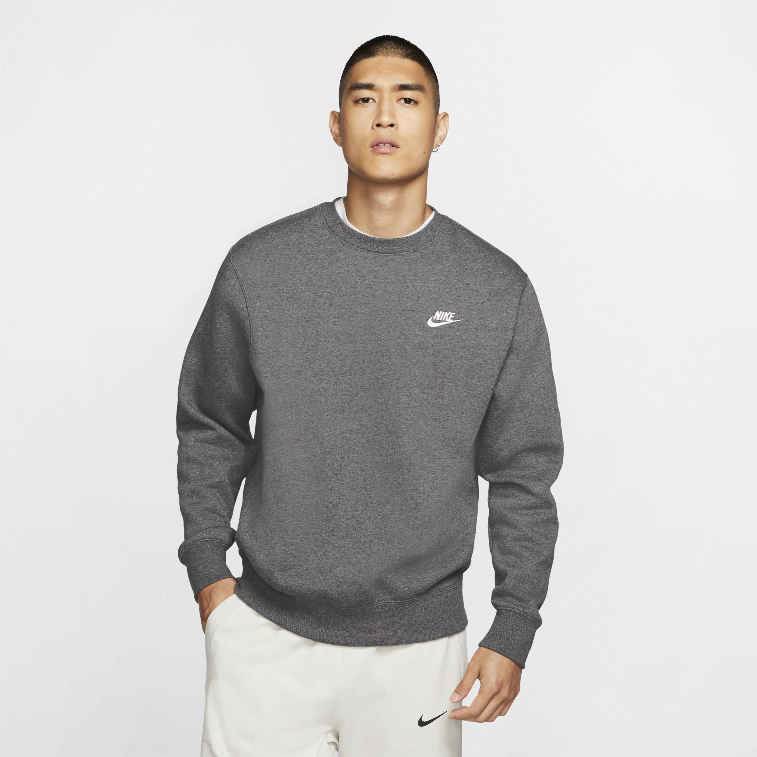 Nike Men's Club Crewneck Sweatshirt in Fir/White at Nordstrom, Size Xx-Large Product Image