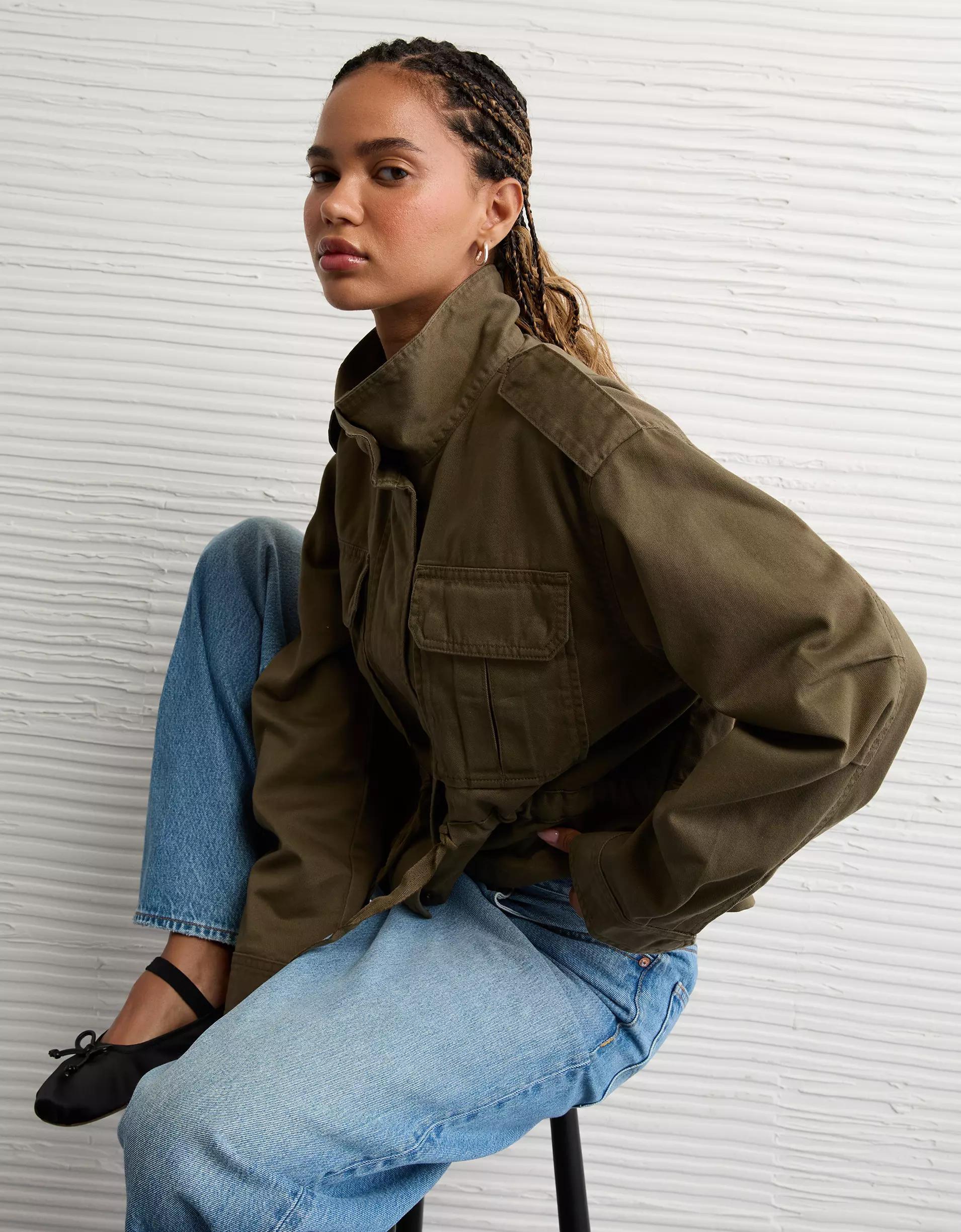 AE Peplum Military Jacket Product Image