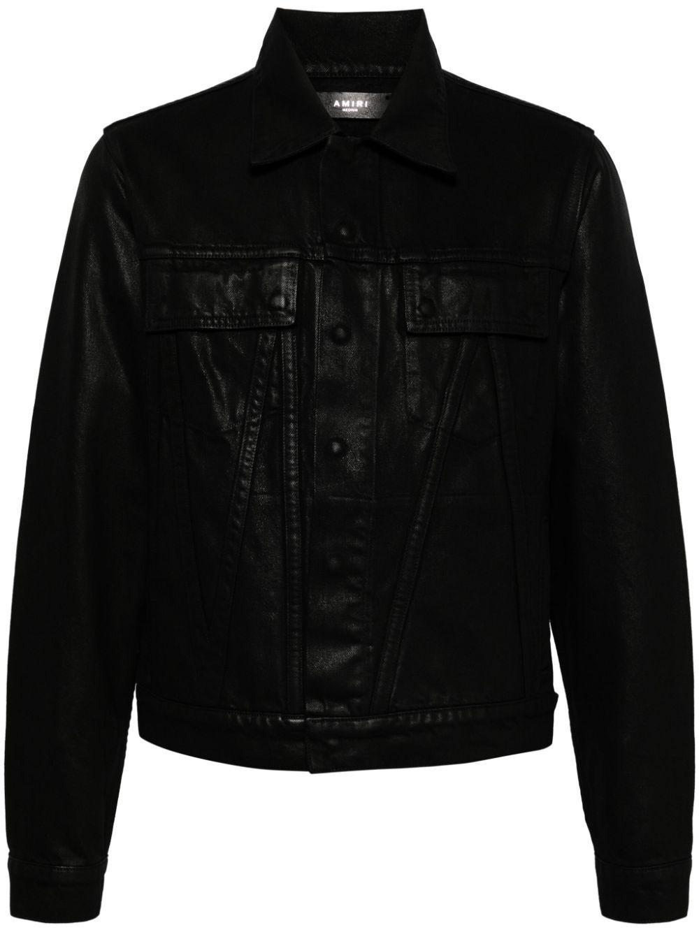 AMIRI Coated Denim Jacket In Black Product Image