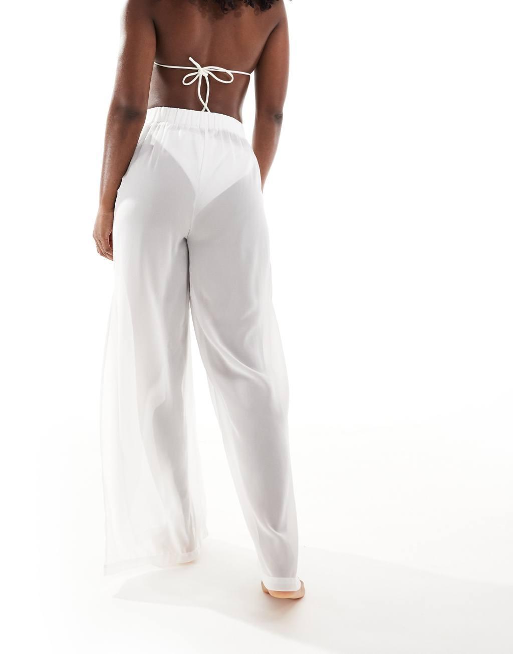 Threadbare beach pants in white Product Image