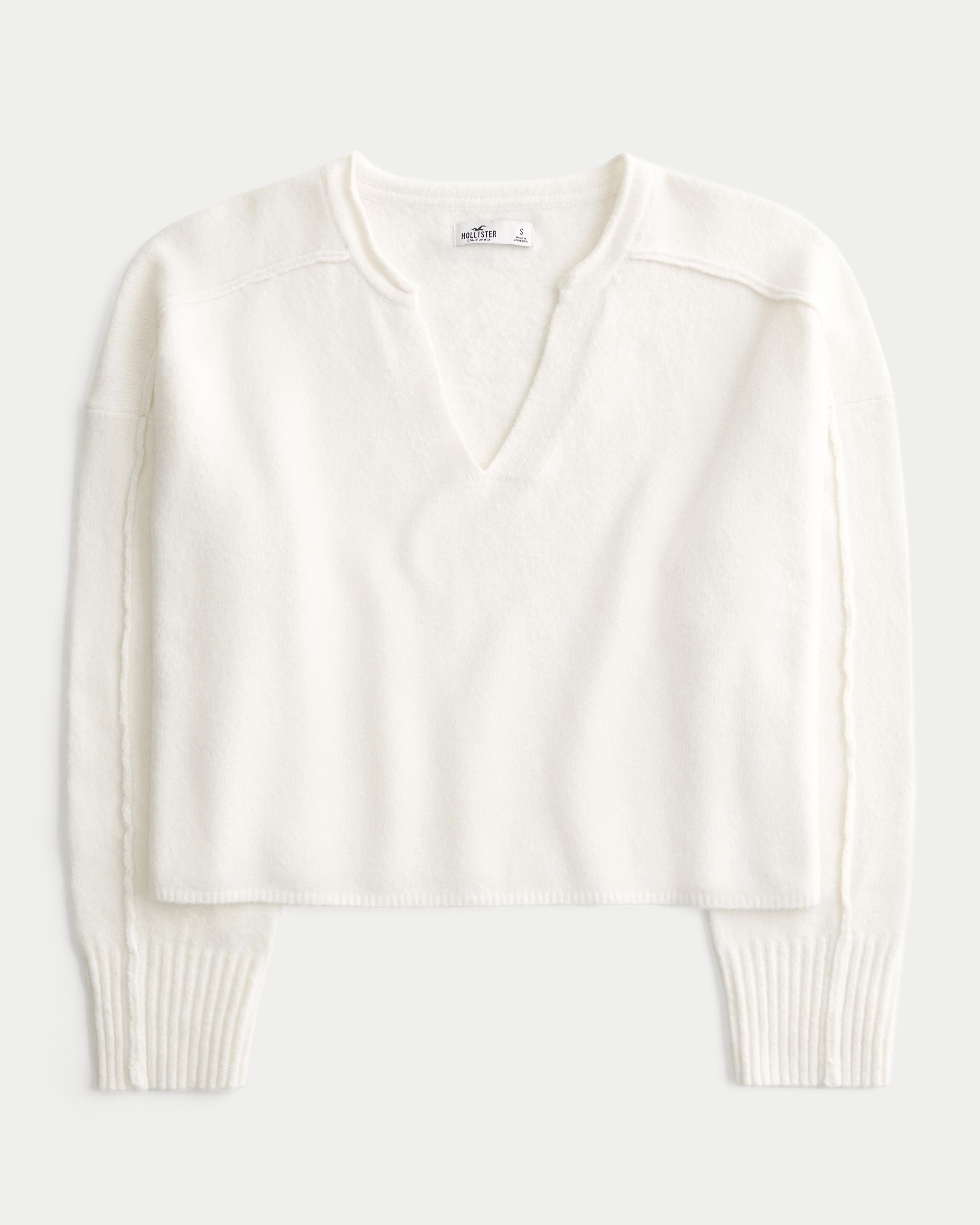 Hollister Comfy Cloud Boxy Notch-Neck Sweater Product Image