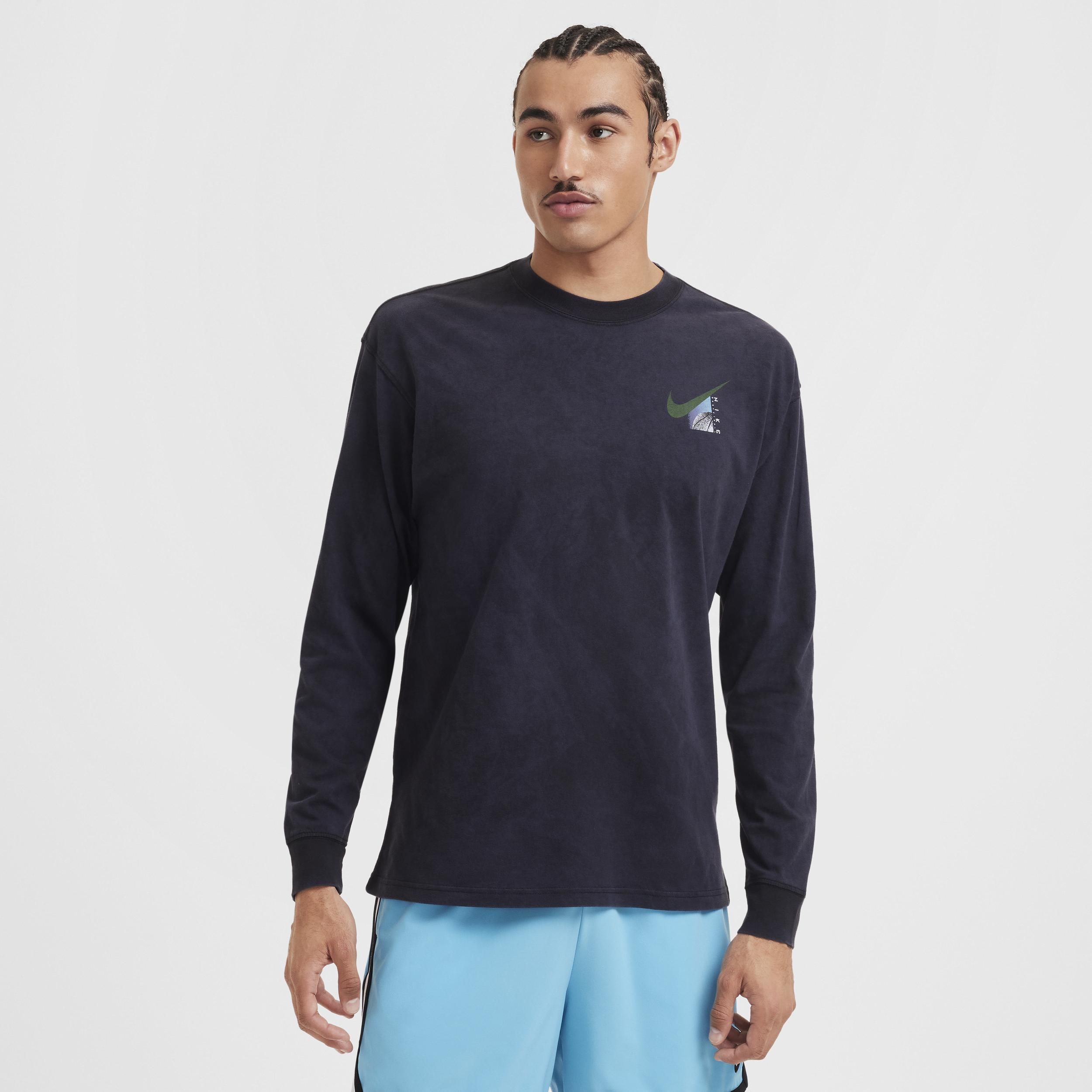Nike Mens Max90 Long-Sleeve Basketball T-Shirt | HF6195-010 Product Image