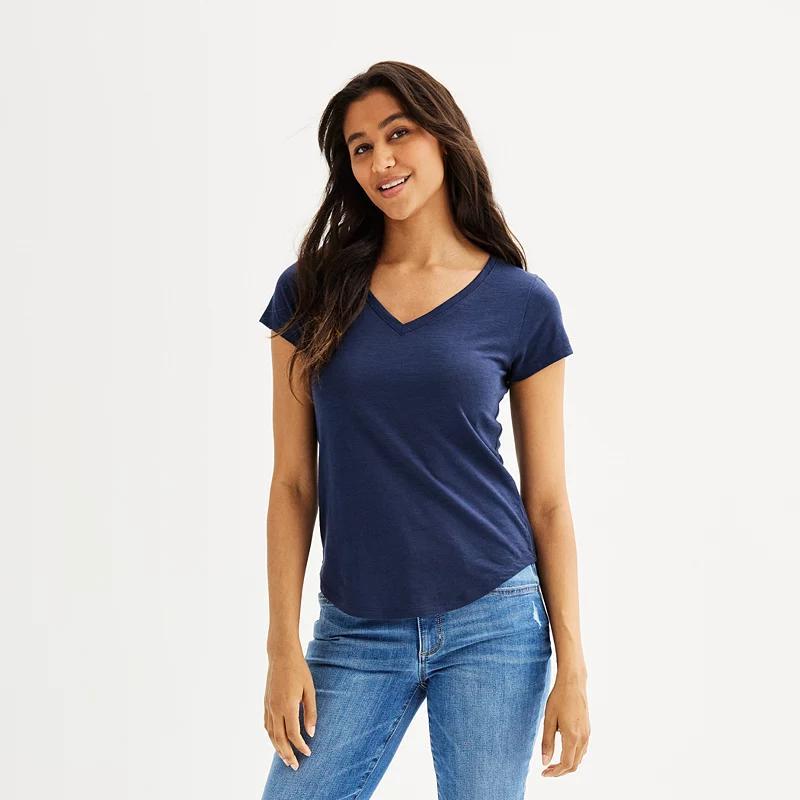 Womens Sonoma Goods For Life Everyday Short Sleeve V-Neck Tee Product Image