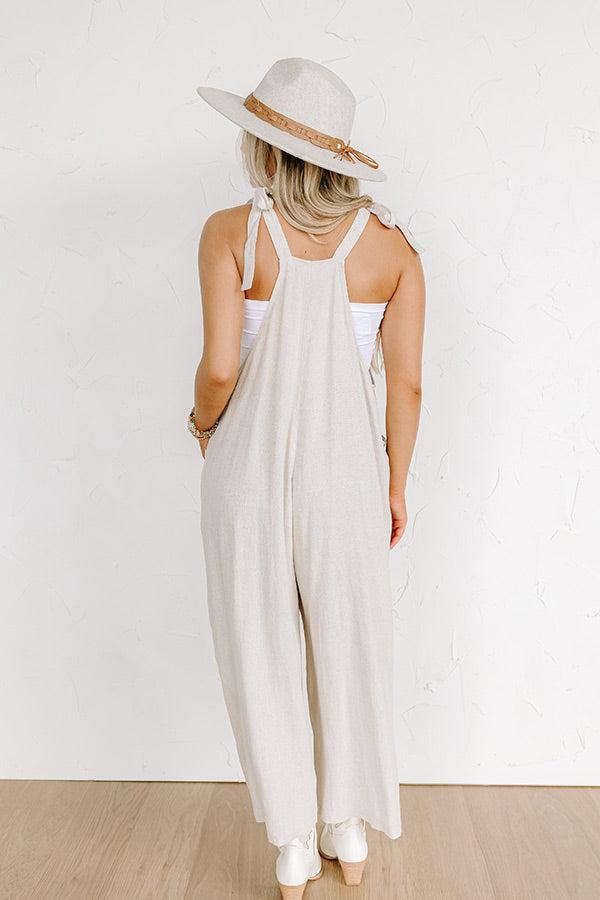 Sunny Days Ahead Jumpsuit in Oatmeal Product Image