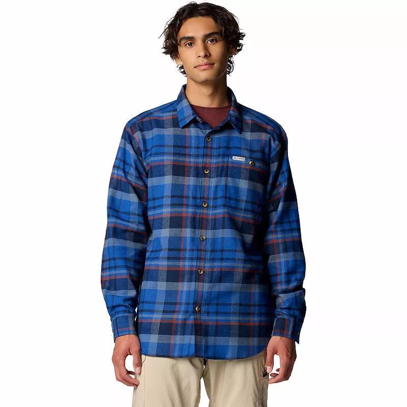 Men's Columbia Pitchstone™ Heavyweight Flannel Shirt, Size: XXL, Delta Product Image