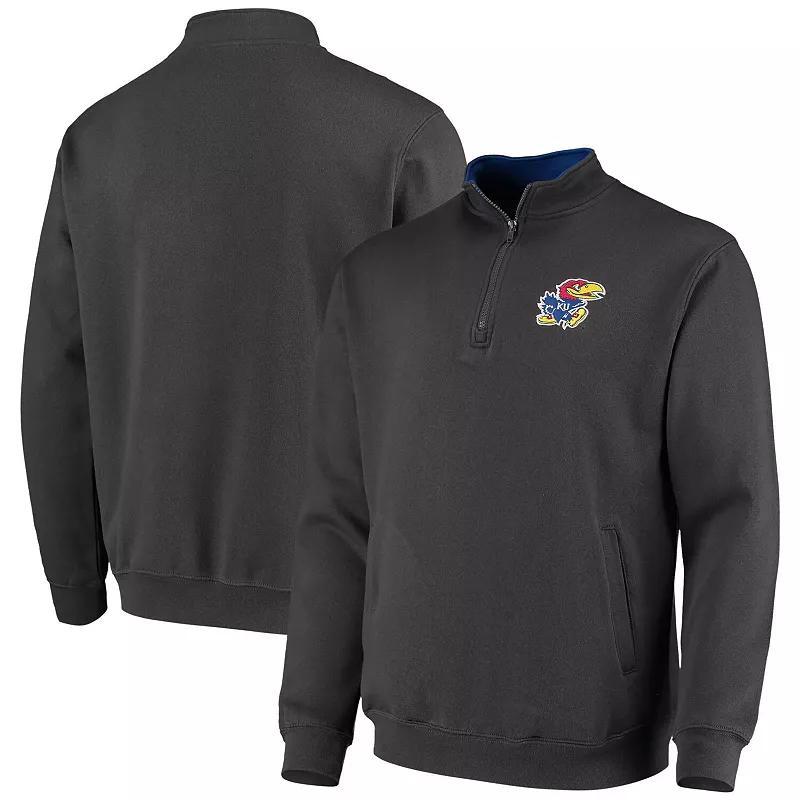 Mens Colosseum Charcoal Kansas Jayhawks Tortugas Logo Quarter-Zip Jacket Product Image