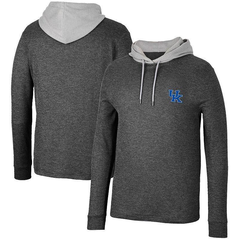 Mens Colosseum Kentucky Wildcats Ballot Waffle-Knit Thermal Long Sleeve Hoodie T-Shirt Product Image