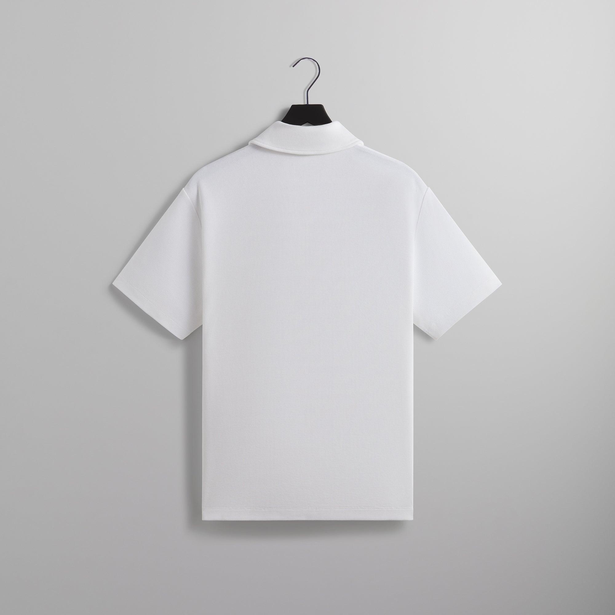 Kith Micro Waffle Drew Polo - White Male Product Image