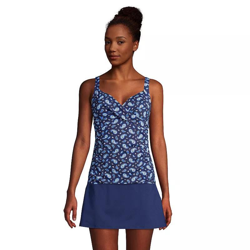 Women's Lands' End Bust Enhancer UPF 50 Underwire Tummy Control Tankini Swimsuit Top,  Product Image