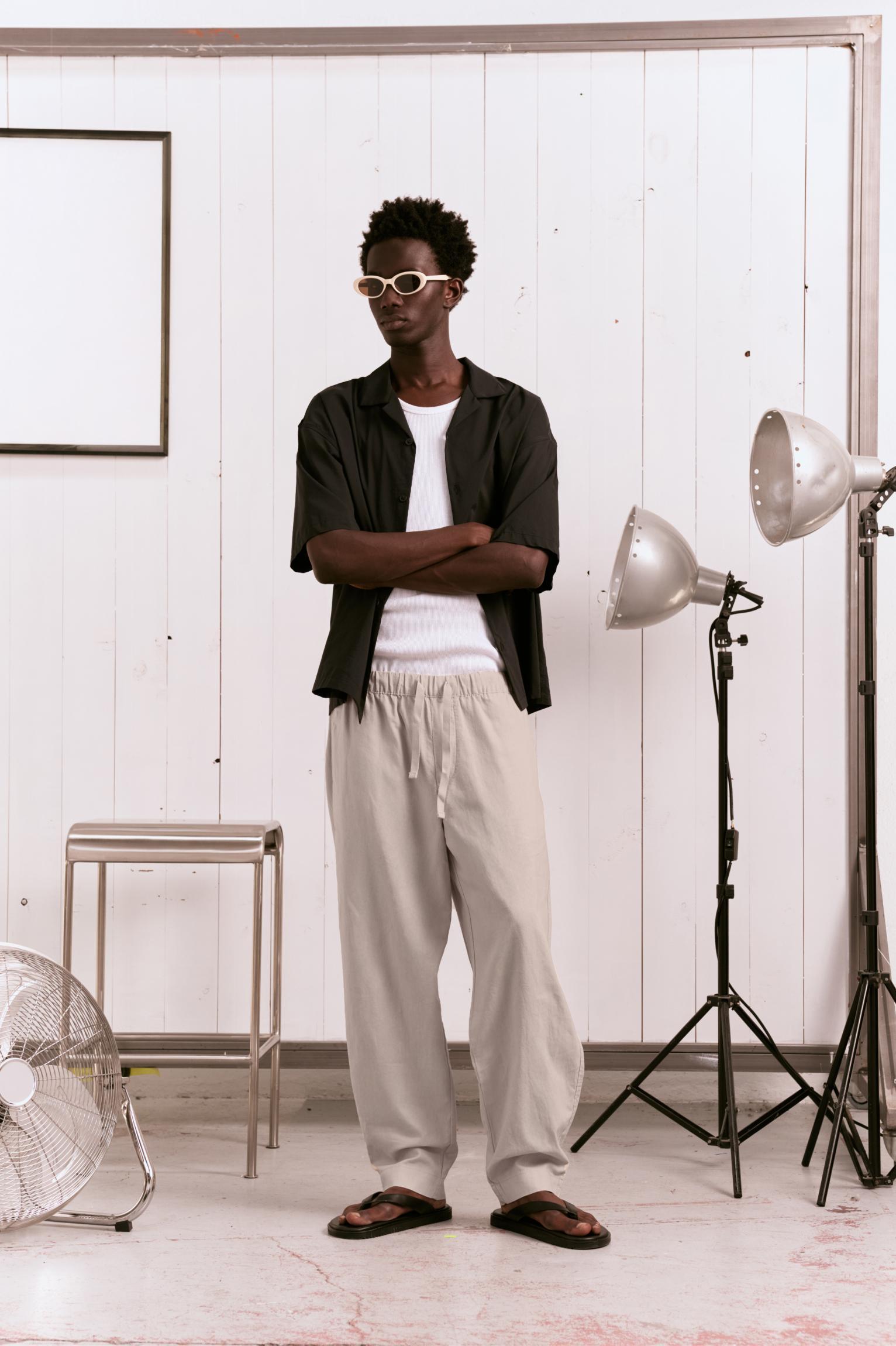 Linen blend sweatpants Product Image