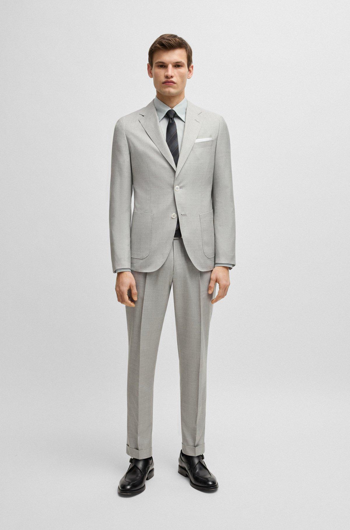 Slim-fit shirt in striped cotton Product Image