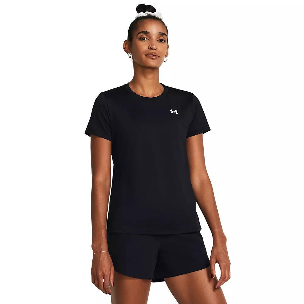 Women's Under Armour Tech™ Short Sleeve Tee, Size: XL, Black Heathered Product Image