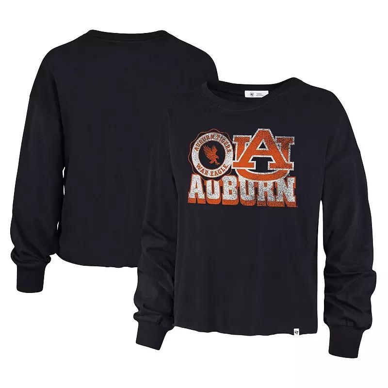 Women's '47 Navy Auburn Tigers Bottom Line Parkway Long Sleeve T-Shirt, Size: XL, Blue Product Image