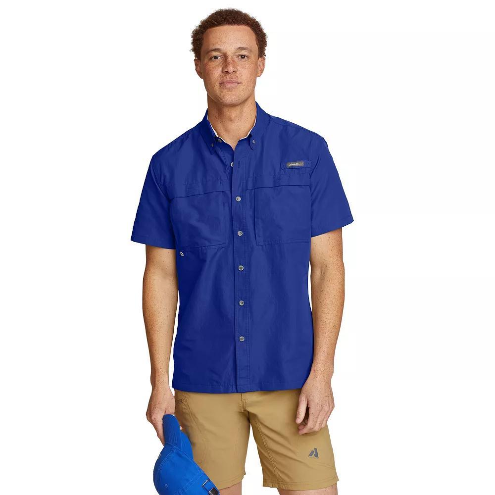 Big & Tall Eddie Bauer Ripstop Guide Short Sleeve Button Down Shirt, Men's,  Product Image