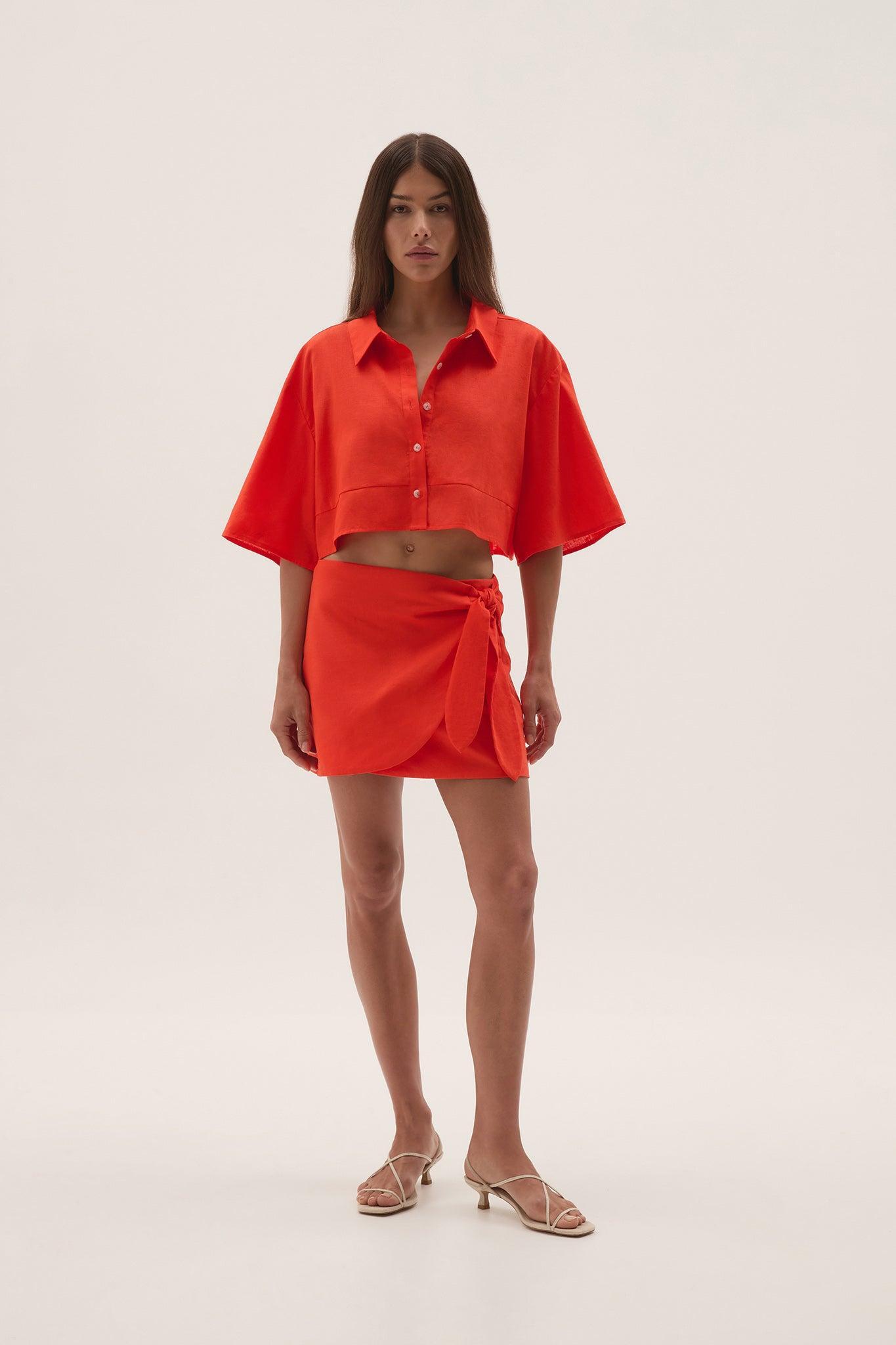 Airlie Cropped Shirt Product Image