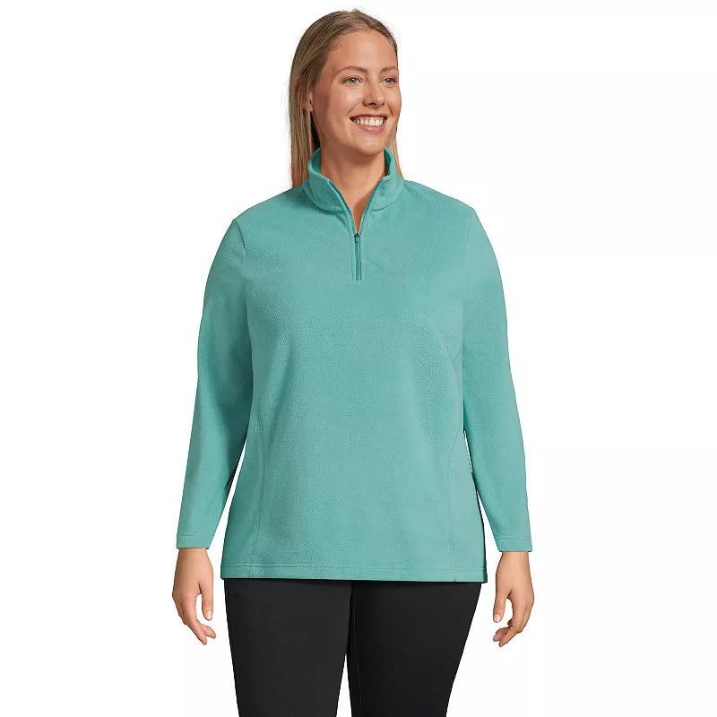 Plus Size Lands End 1/4-Zip Fleece Pullover, Womens Product Image