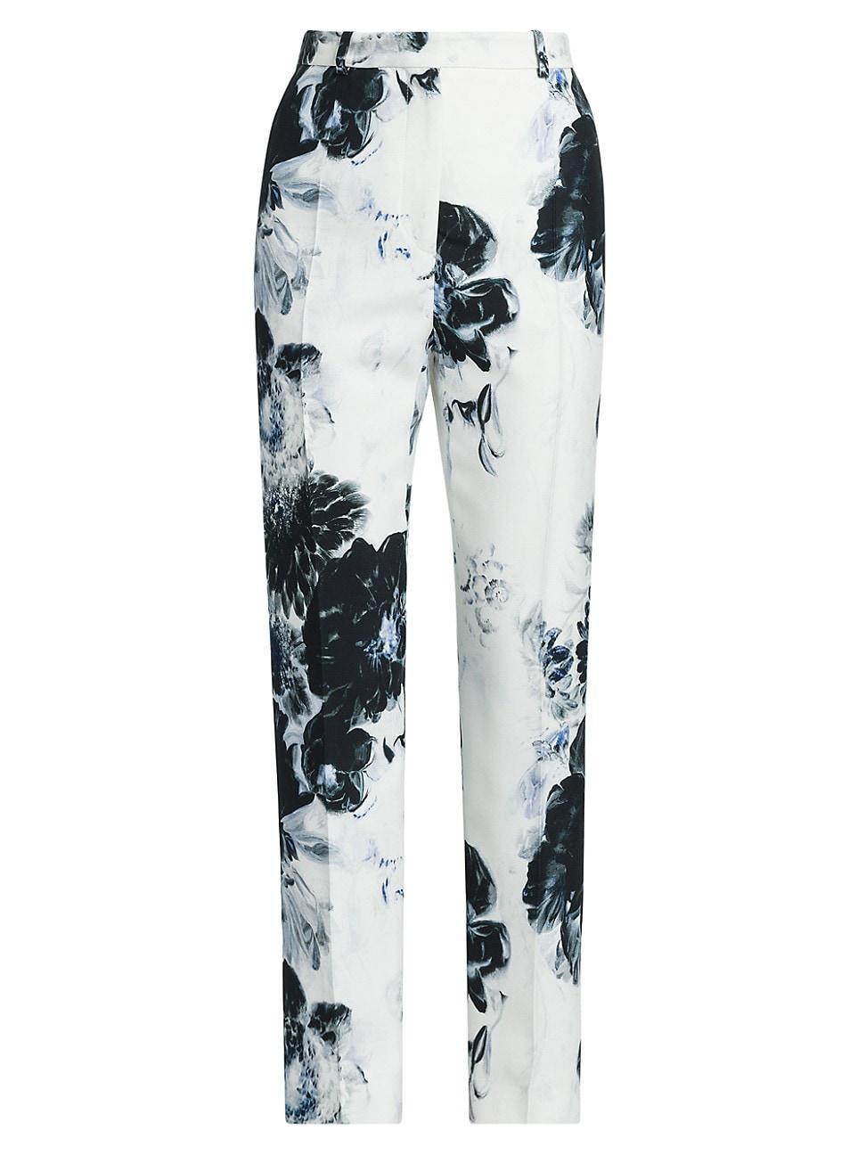 X-Ray Floral Print Straight-Leg Trousers Product Image