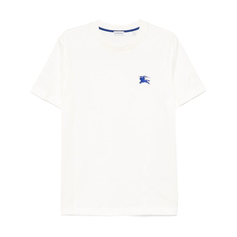 White Embroidered T-Shirt Product Image
