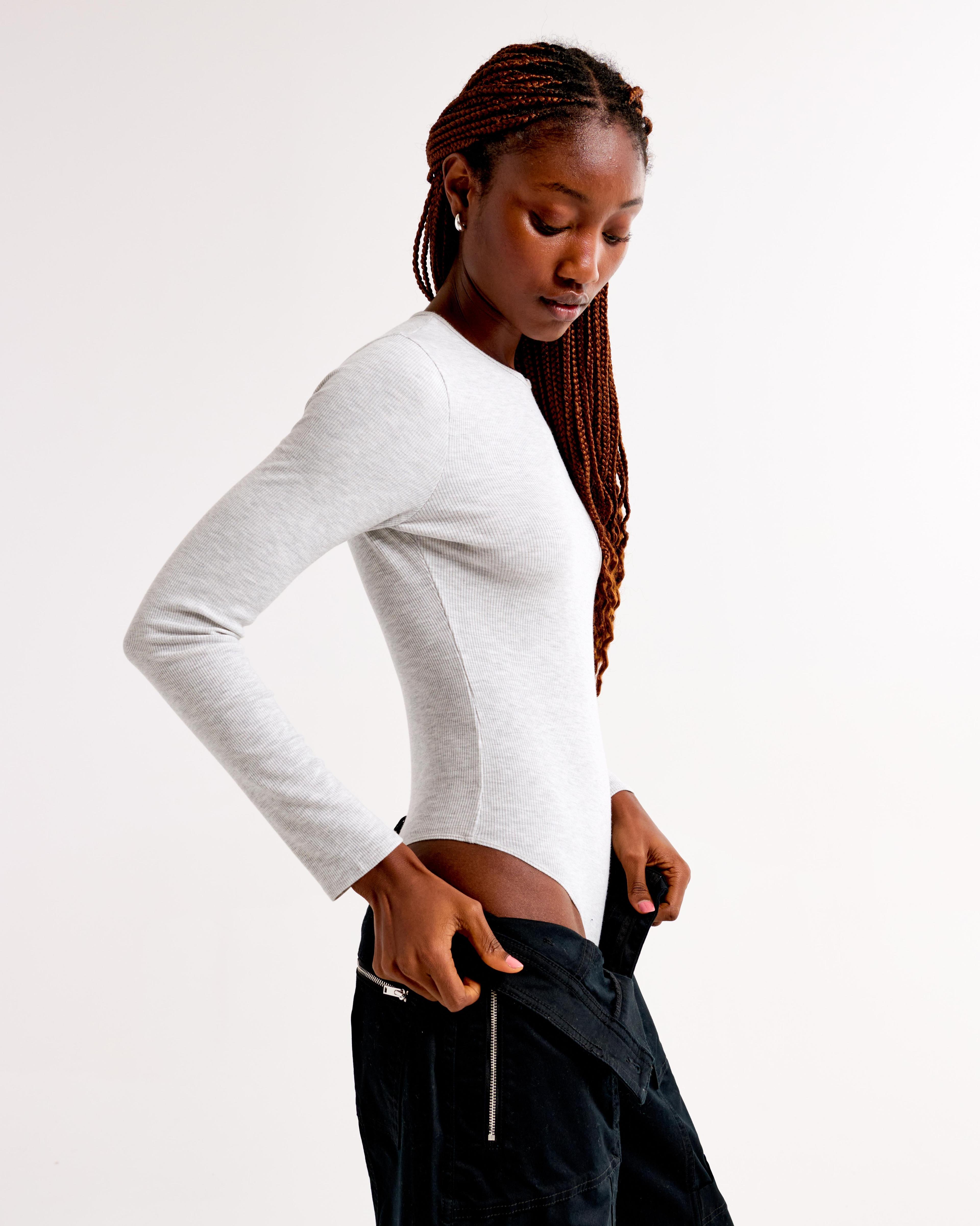 Long-Sleeve Featherweight Rib Crew Bodysuit Product Image