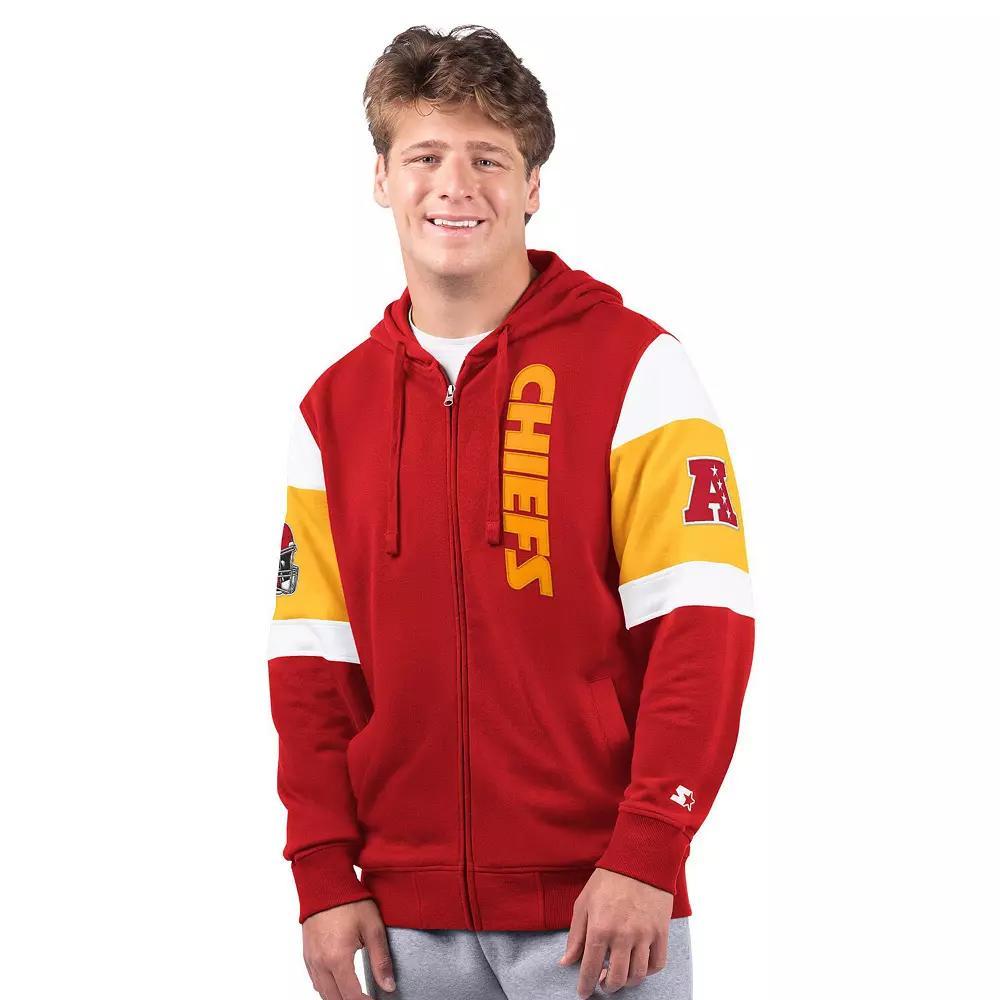 Men's Starter Red Kansas City Chiefs Extreme Full-Zip Hoodie, Size: Medium Product Image