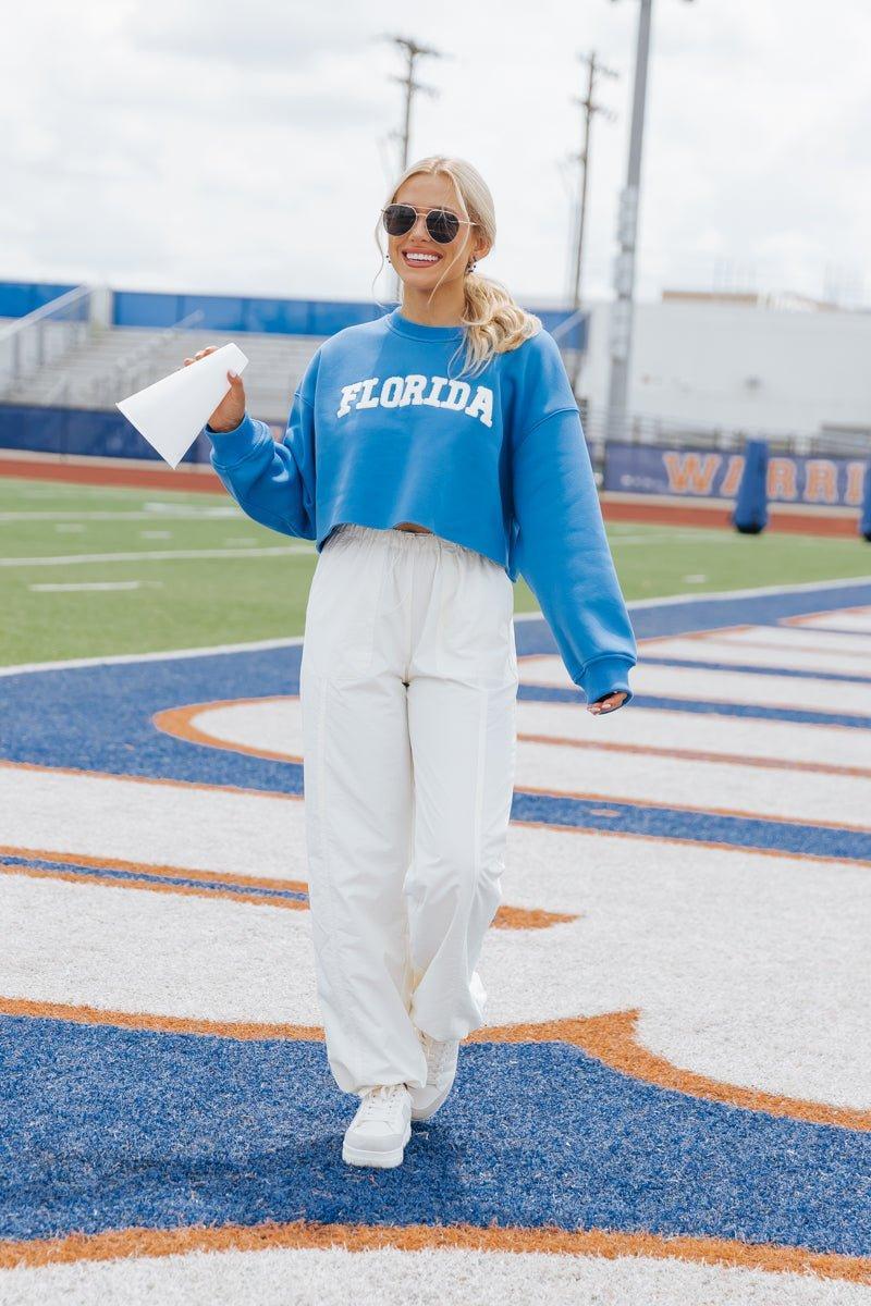 Florida Blue Cropped Sweatshirt - FINAL SALE Product Image