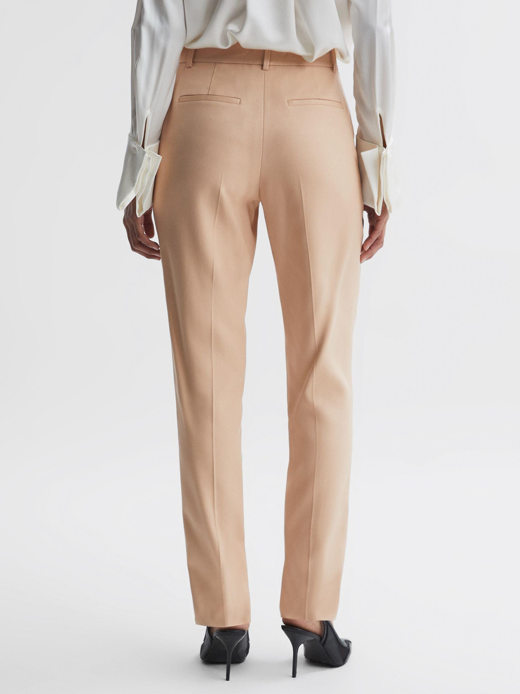 Slim Fit High Rise Trousers in Camel Product Image