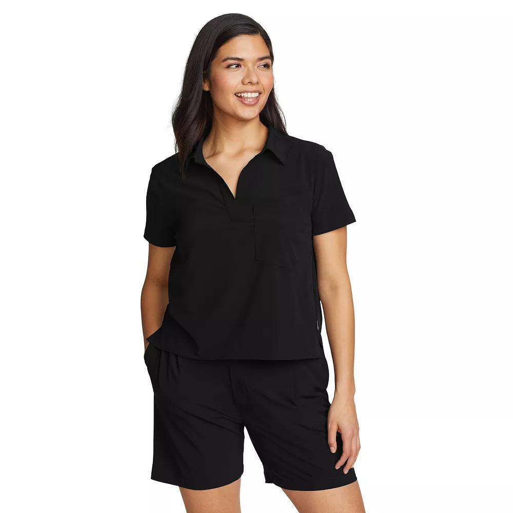 Women's Eddie Bauer Departure Short Sleeve Collared Tee,  Product Image