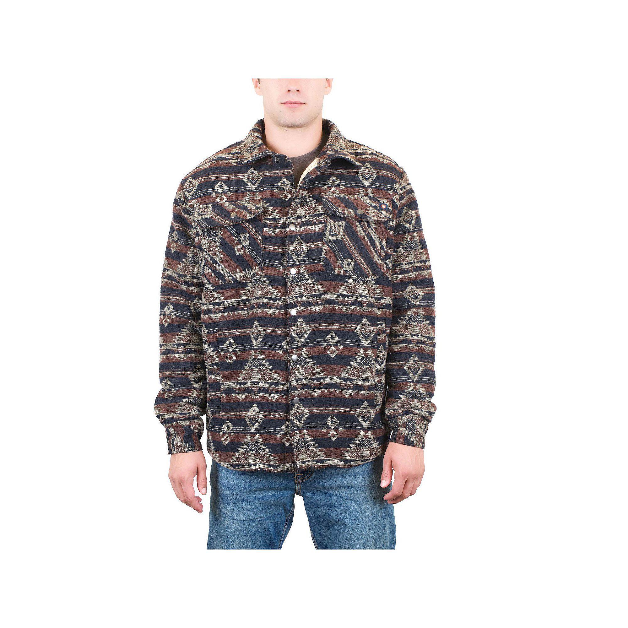 Men's Mountain and Isles Faux Wool Blend Coat, Size: Medium, Navy Brown Southwester Product Image