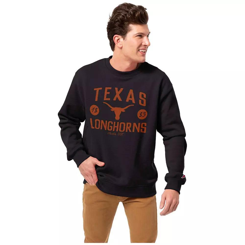 Men's League Collegiate Wear Black Texas Longhorns Bendy Arch Essential Pullover Sweatshirt,  Product Image