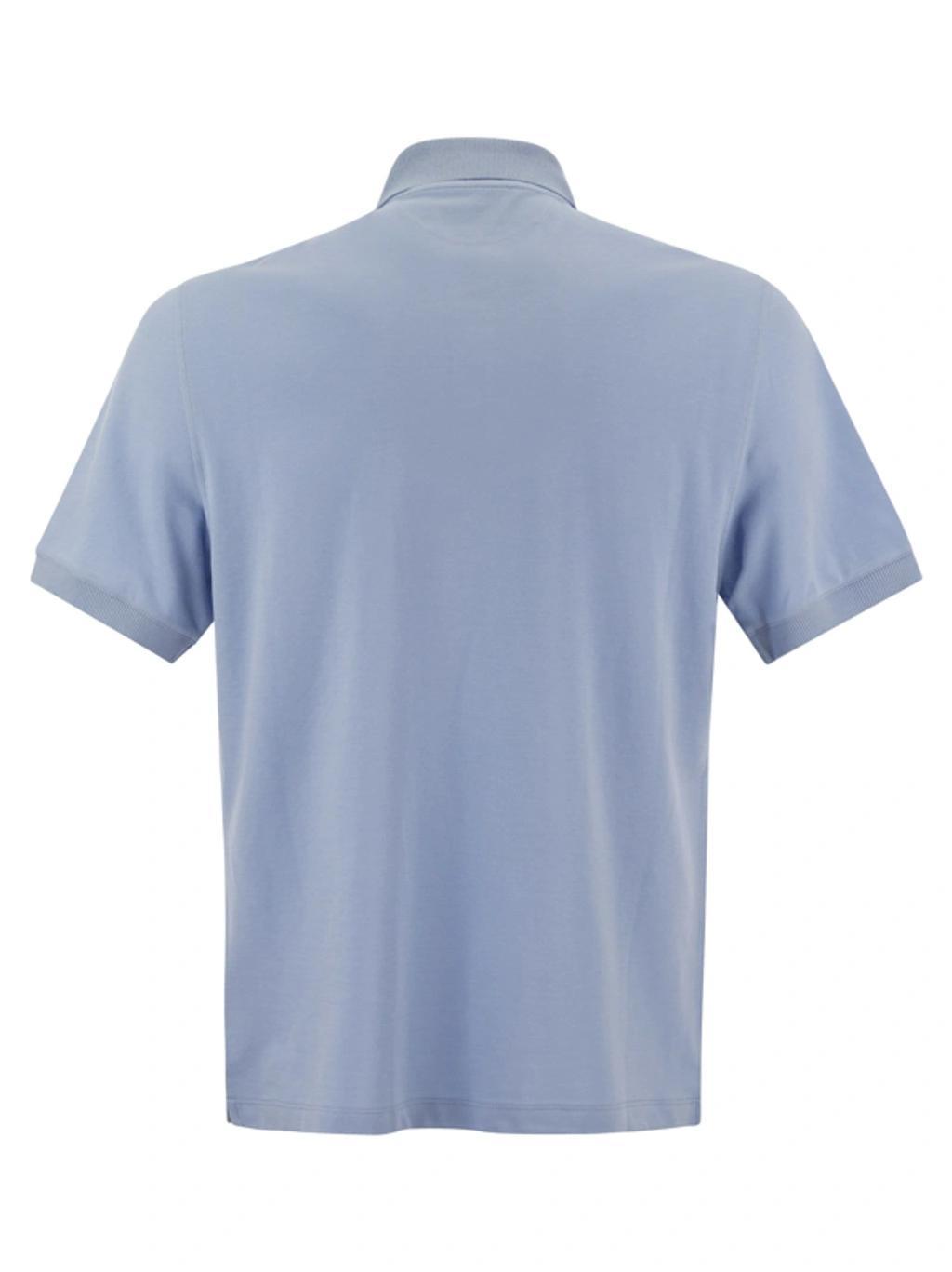 BRUNELLO CUCINELLI Polo  Herren Farbe Hellblau In Sky Blue Product Image