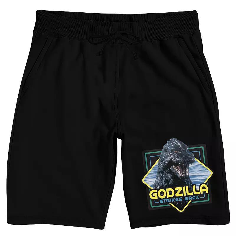 Men's Godzilla Strikes Back Pajama Shorts, Size: Small, Black Product Image