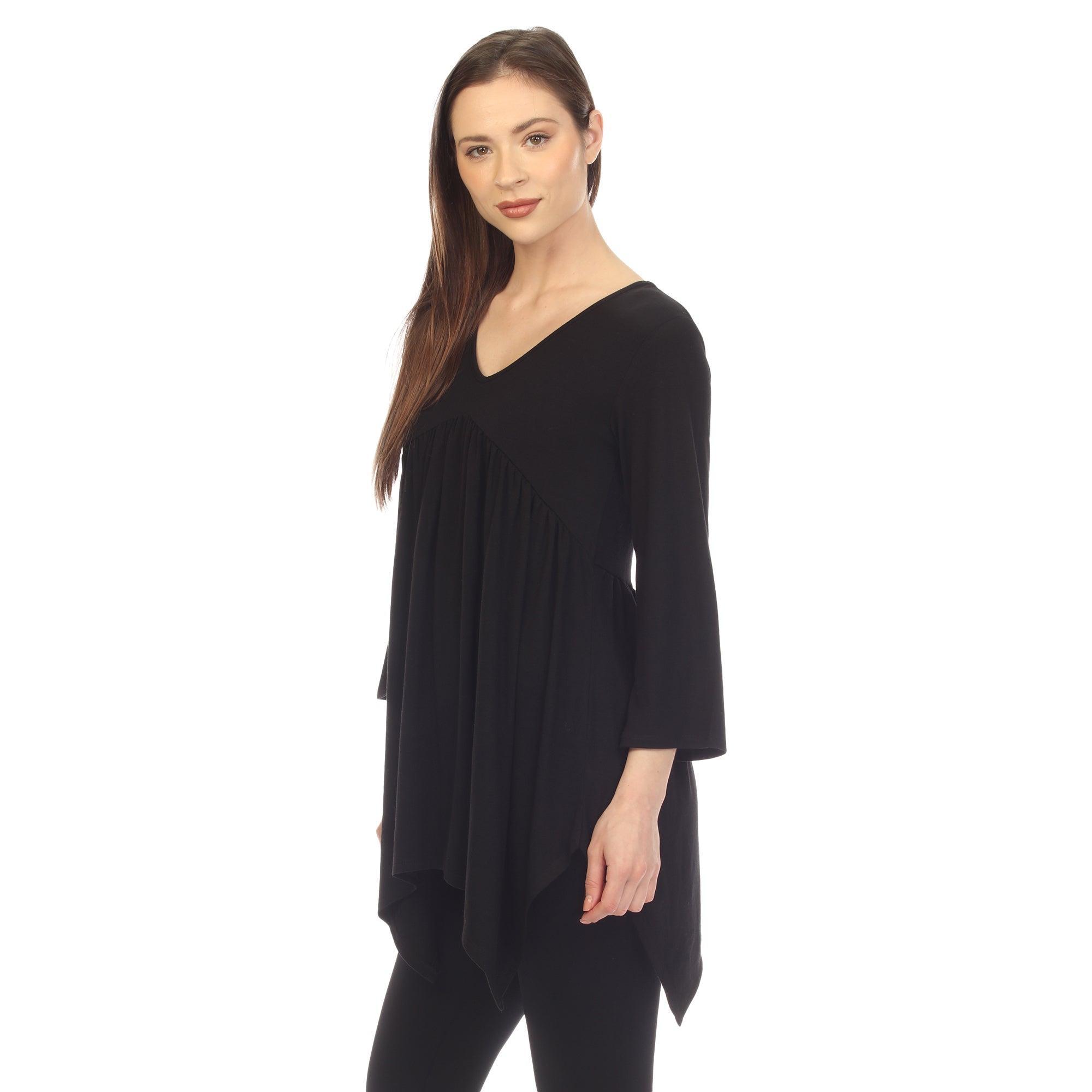 Empire Waist V-Neck Tunic Top Product Image