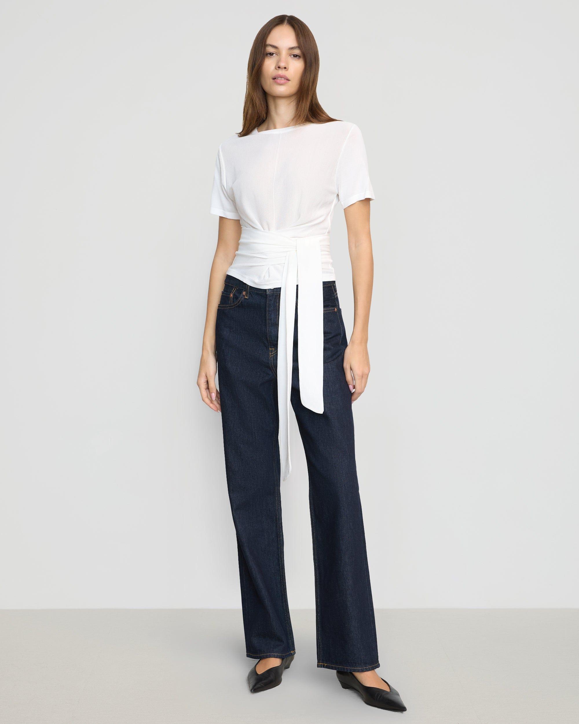 Jude Cropped Tie-Front Top Product Image