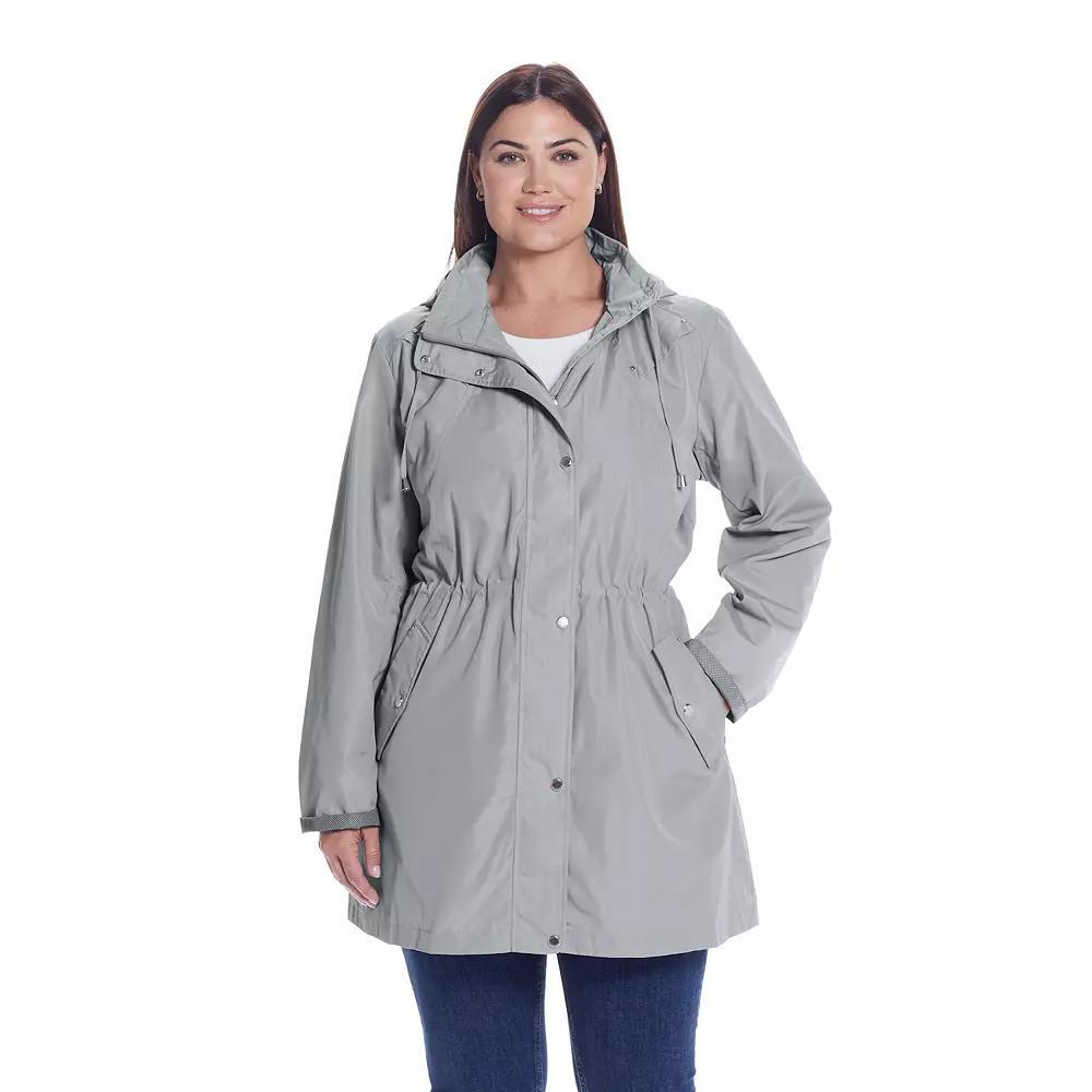 Plus Size Weathercast Hooded Anorak Jacket, Women's, Size: 2XL, Icy Gray Product Image