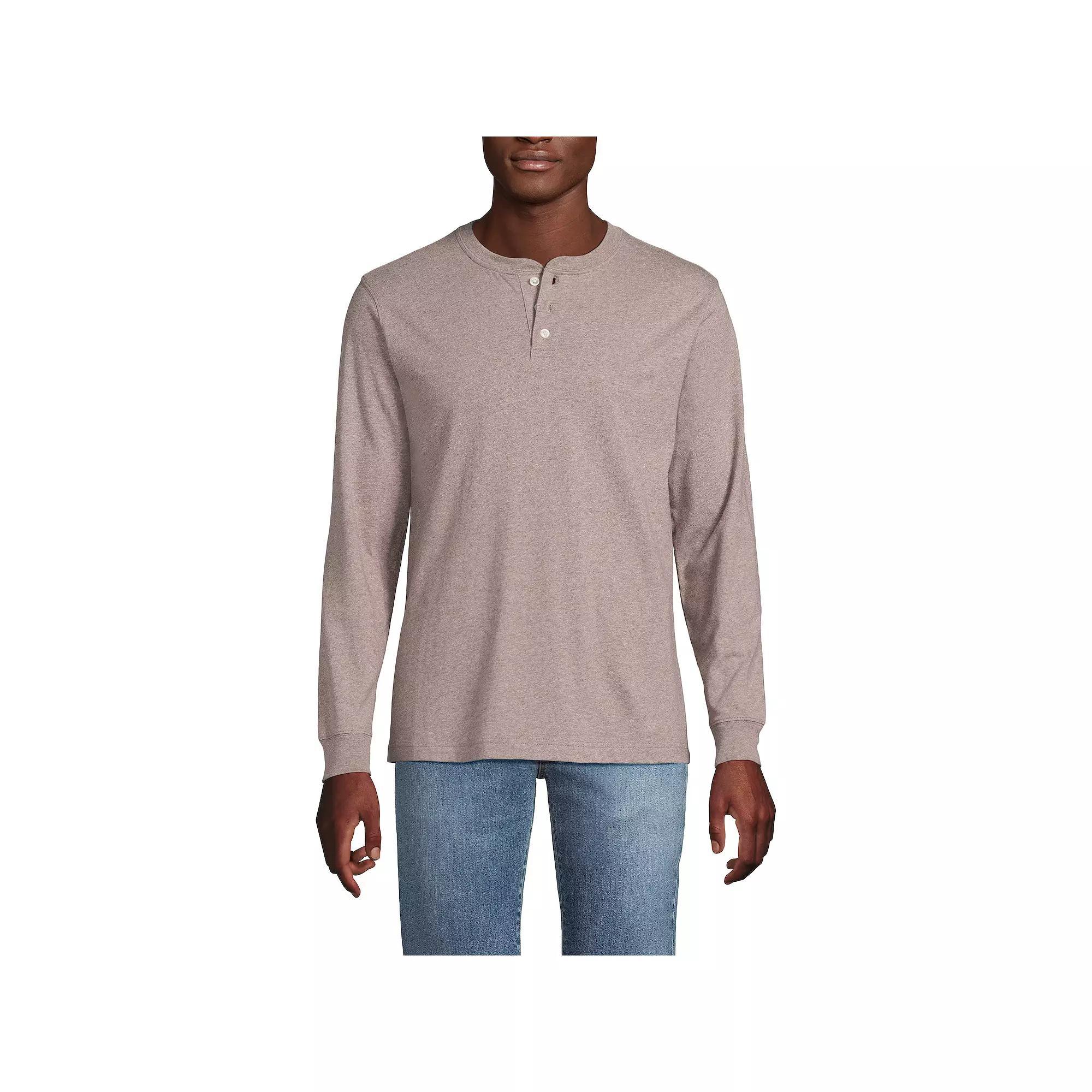 Men's Lands' End Super-T Henley,  Product Image