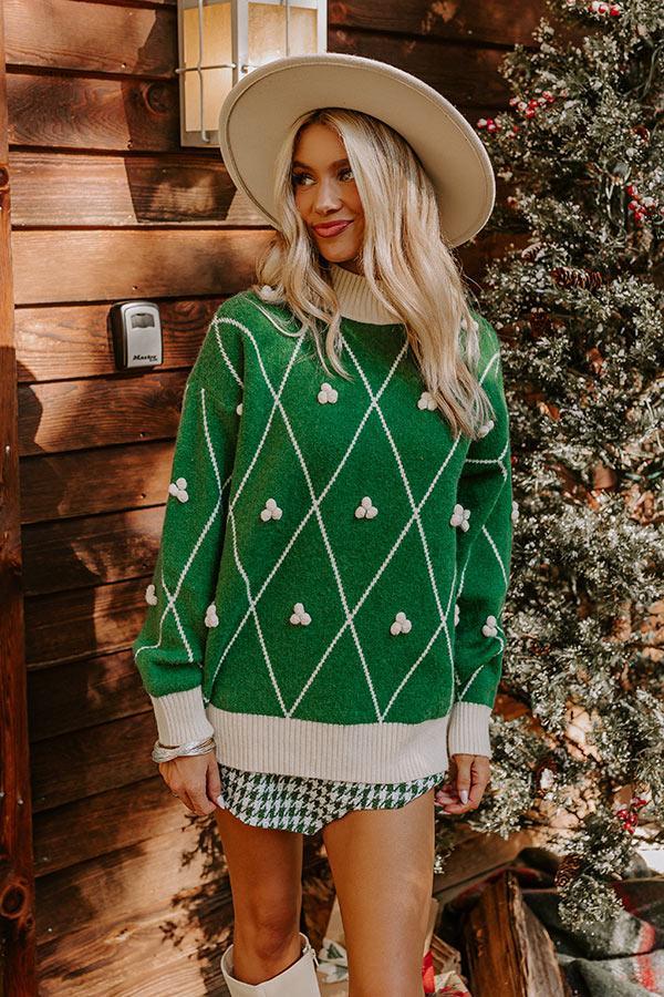 Mistletoe And Magic Sweater In Green Product Image