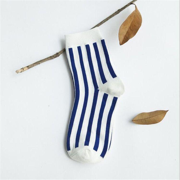 Contrast Color Striped Socks Product Image