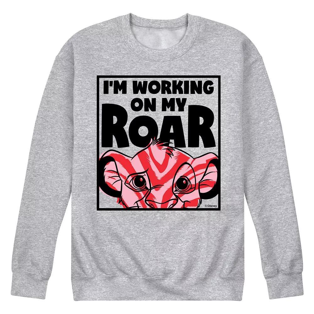 Disney's The Lion King Simba Men's Working On My Roar Fleece Sweatshirt,  Product Image