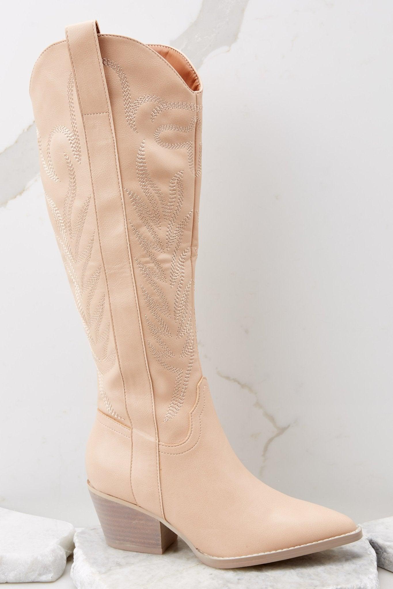 Bring The Sass Nude Boots Product Image