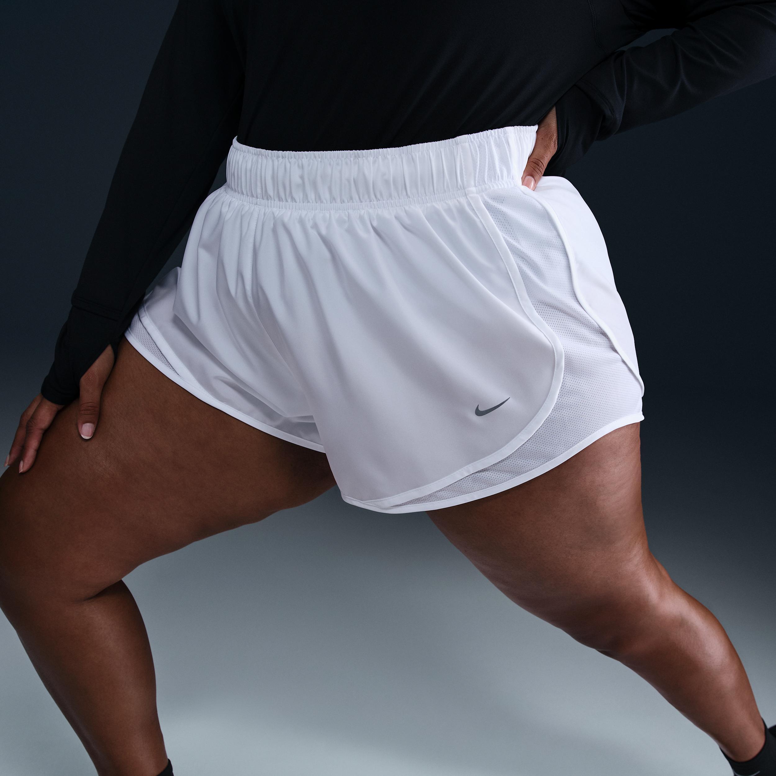 Nike Womens Tempo Dri-FIT Mid-Rise 3 Brief-Lined Running Shorts (Plus Size) | HM6098-100 Product Image