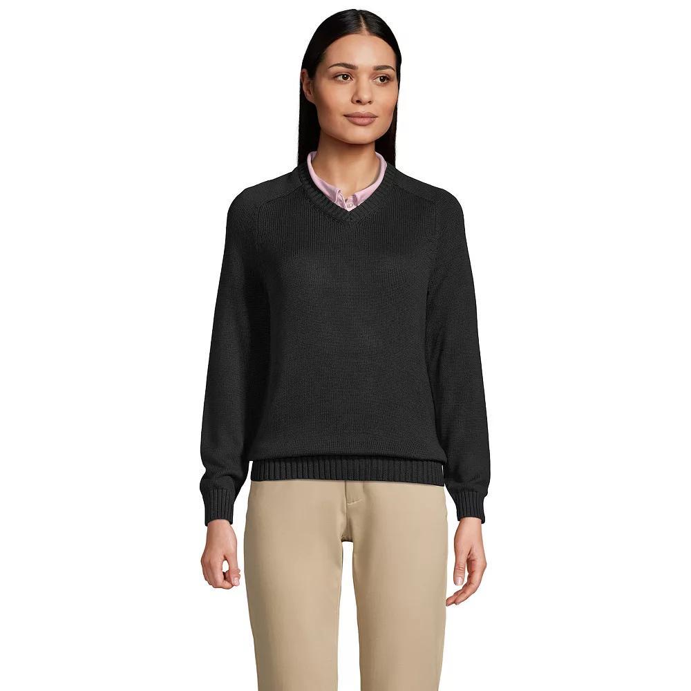 Women's Lands' End Cotton Modal V-Neck Sweater,  Product Image