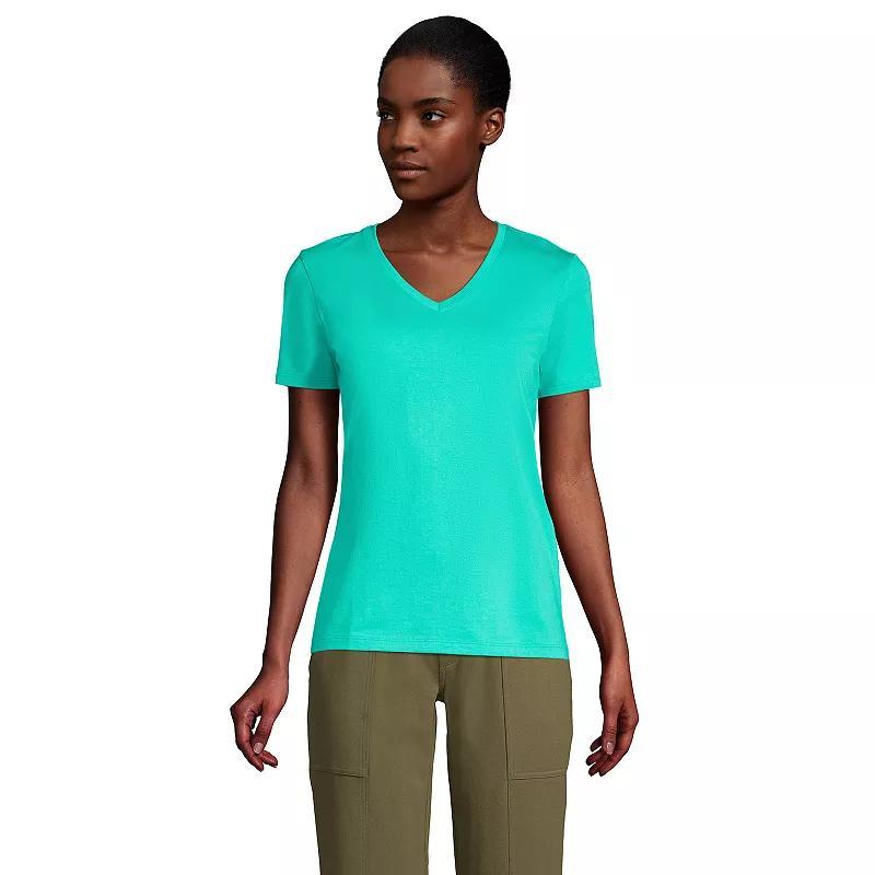 Women's Lands' End Relaxed-Fit Supima Cotton V-Neck Tee,  Product Image