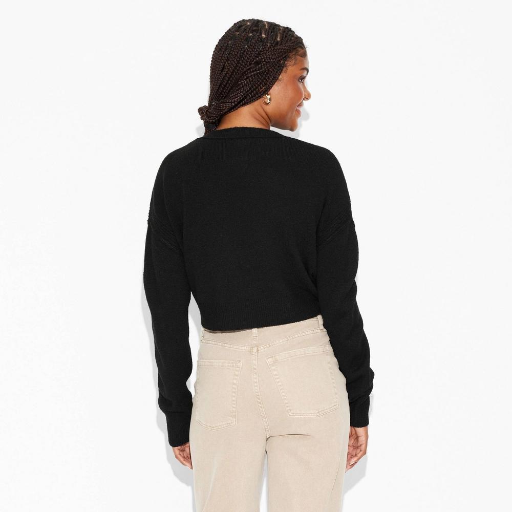 Womens Crewneck Value Pullover Sweater - Wild Fable Black XXS Product Image