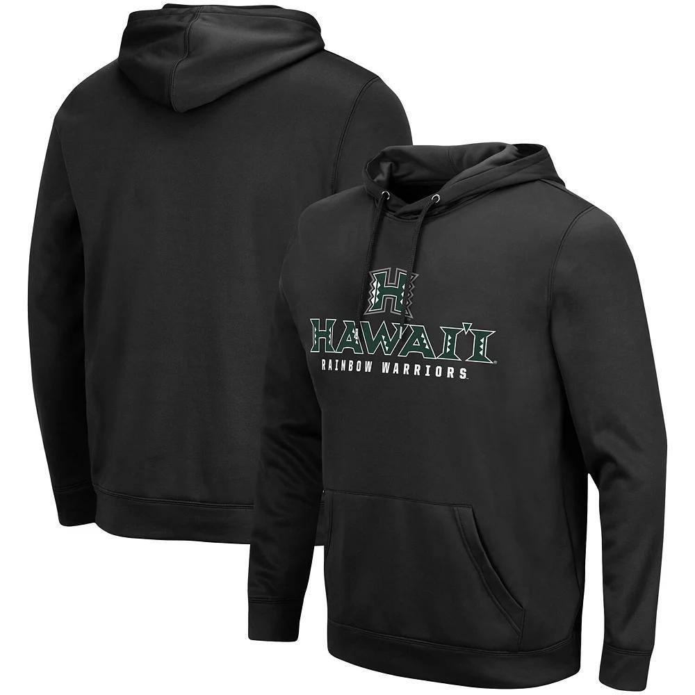 Men's Colosseum Black Stanford Cardinal Blackout 3.0 Pullover Hoodie,  Product Image