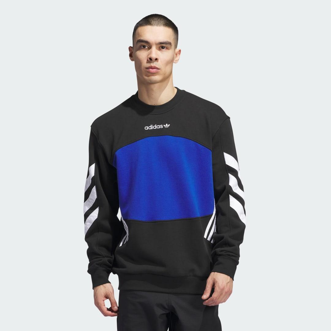 adidas Premiere Crewneck Sweater Black XS Mens Product Image