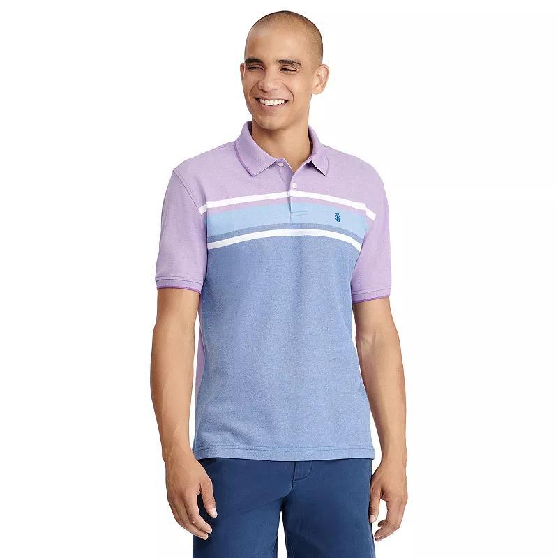 IZOD Men's Advanced Perforated Stripe Polo Product Image