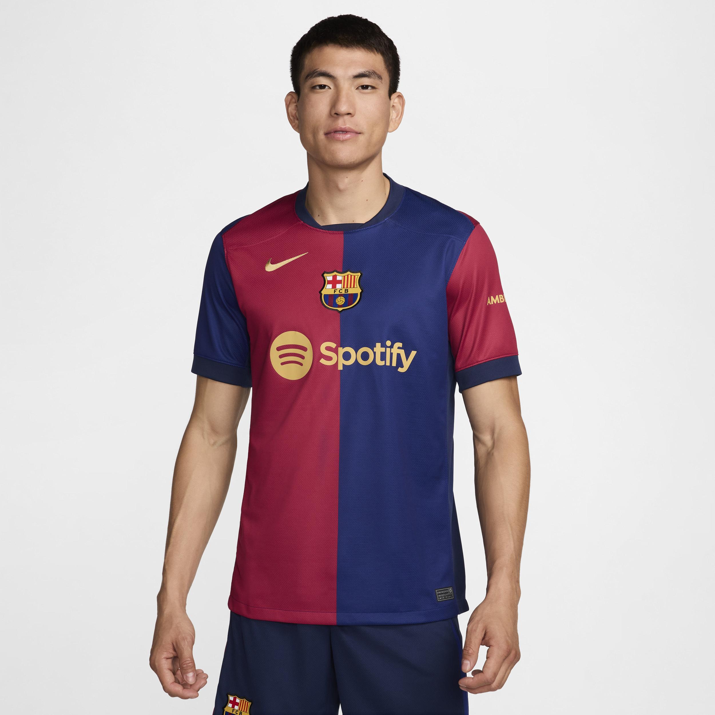 Mens Nike FC Barcelona 2024-25 Stadium Home Dri-FIT Replica Soccer Jersey Product Image