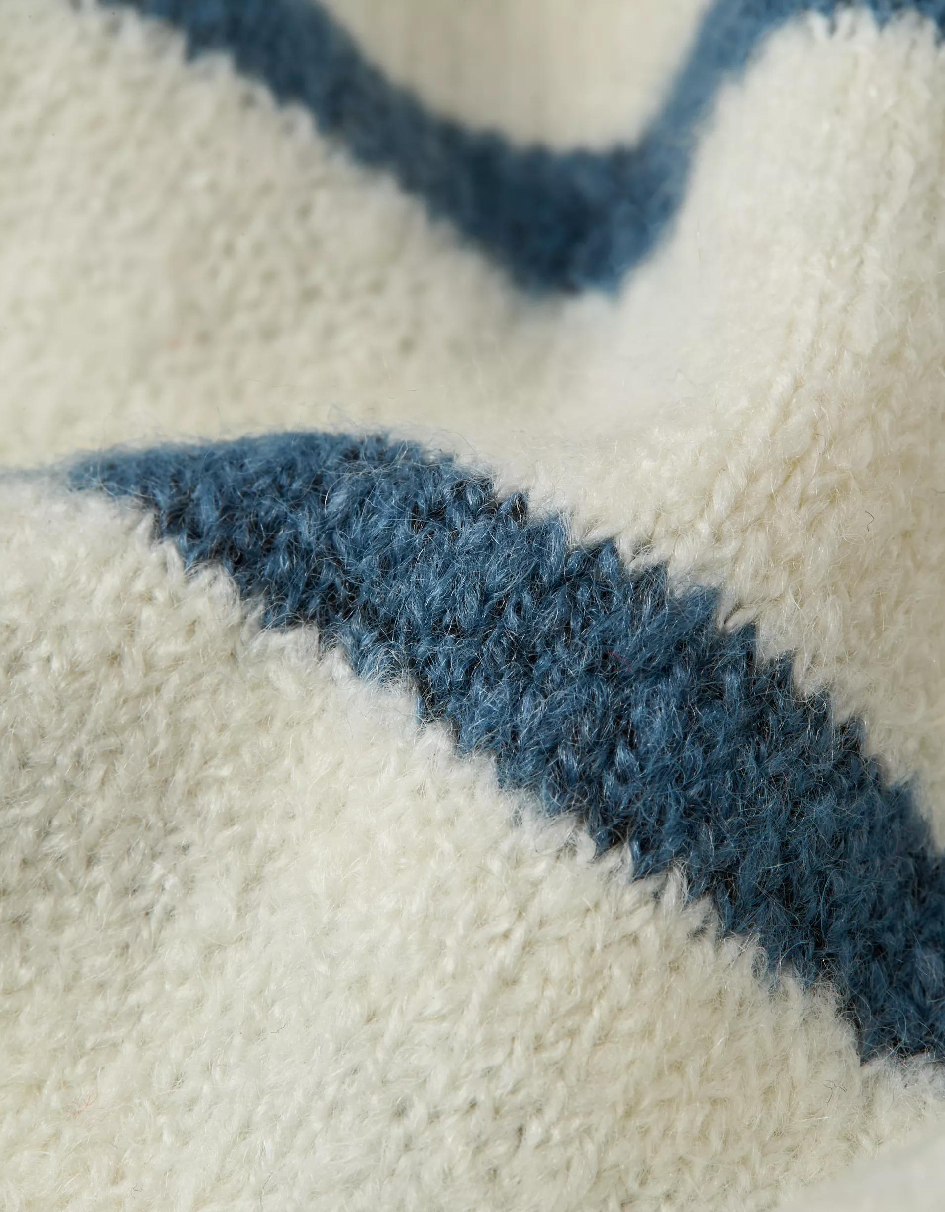 AE Whoa So Soft Striped Crew Neck Sweater Product Image