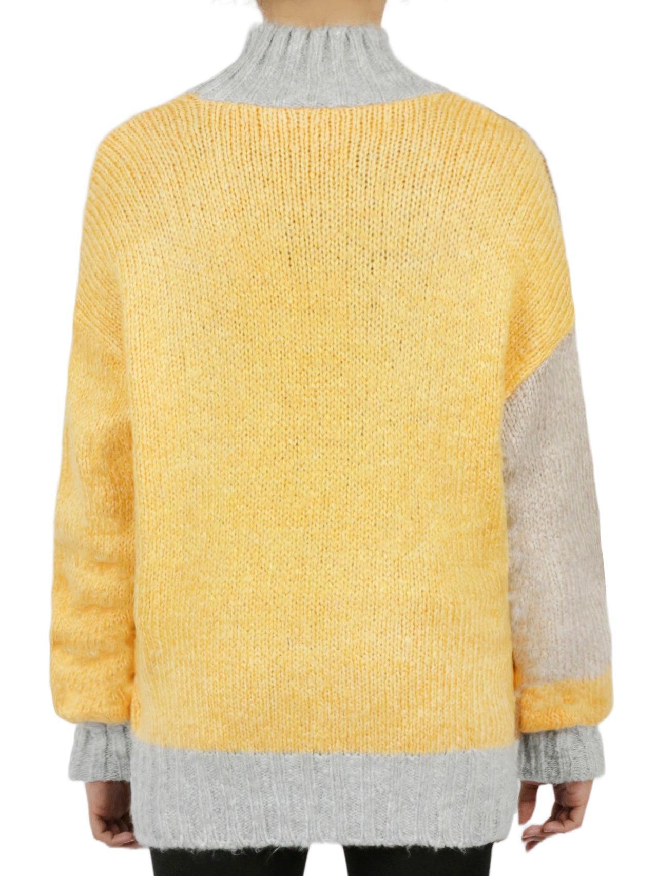 Color Block Tunic Sweater Product Image